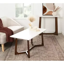 White and Walnut Olivia Coffee Table