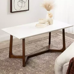 White and Walnut Olivia Coffee Table