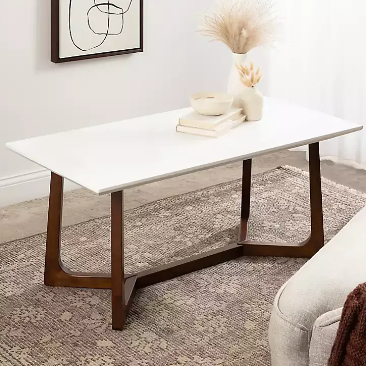 White and Walnut Olivia Coffee Table