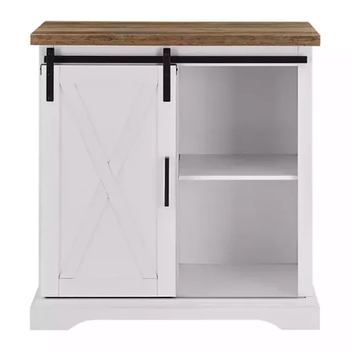 White Barn Door Cabinet
