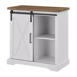 White Barn Door Cabinet