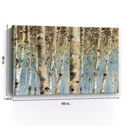 White Birch Forest Canvas Art Print, 60x40 in.