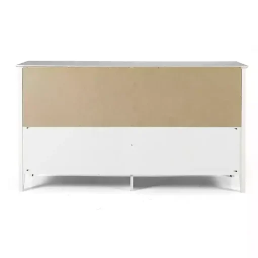 White Brazilian Pine Wood 6-Drawer Dresser