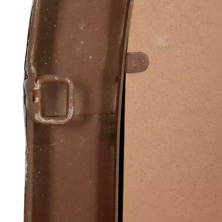 White Brown Rustic Window Iron Frame Wall Mirror