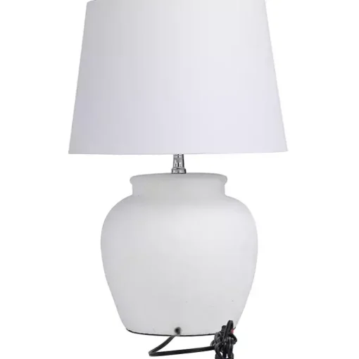 White Cement Table Lamp