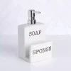 White Ceramic Soap Pump & Sponger Holder