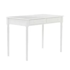 White Classic 2-Drawer Wood Desk