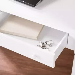White Classic 2-Drawer Wood Desk