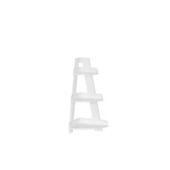 White Corner Ladder Shelf