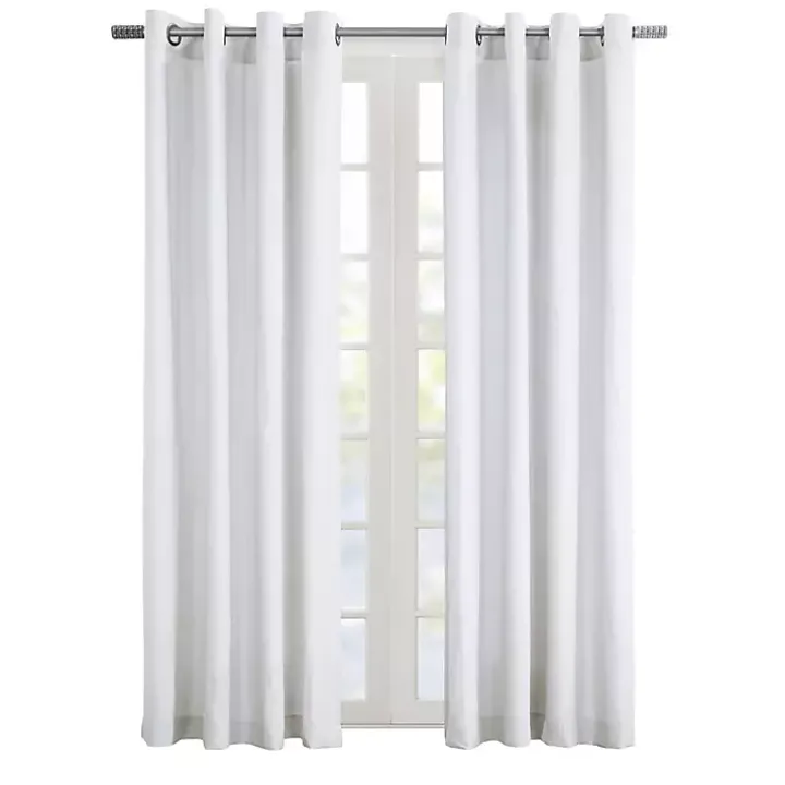 White Crinkle Harmony Curtain Panel, 84 in.