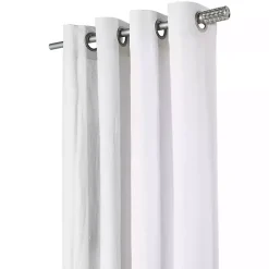 White Crinkle Harmony Curtain Panel, 84 in.