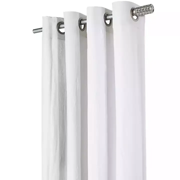 White Crinkle Harmony Curtain Panel, 84 in.