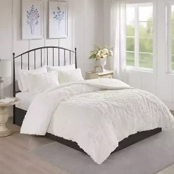 White Damask Full/Queen 3-pc. Comforter Set