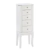 White 5-Drawer Jasmine Petite Jewelry Armoire