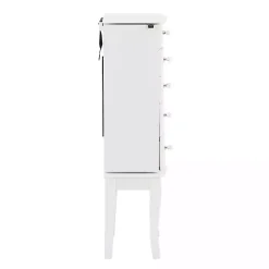White 5-Drawer Jasmine Petite Jewelry Armoire