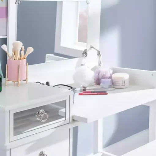 White Eva Mirrored 2-pc. Vanity Set