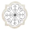 White Farmhouse Abstract Wall Plaque