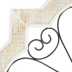 White Farmhouse Abstract Wall Plaque
