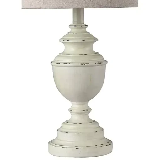 White Farmhouse Accent Table Lamp