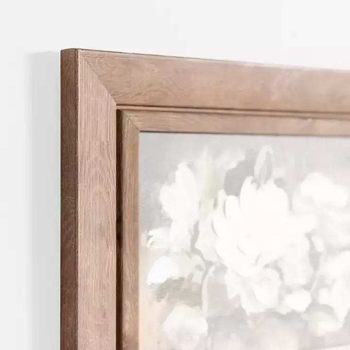 White Floral in Vase Framed Art Print