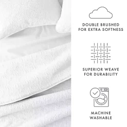 White Floral Stitch 2-pc. Twin Quilt Set