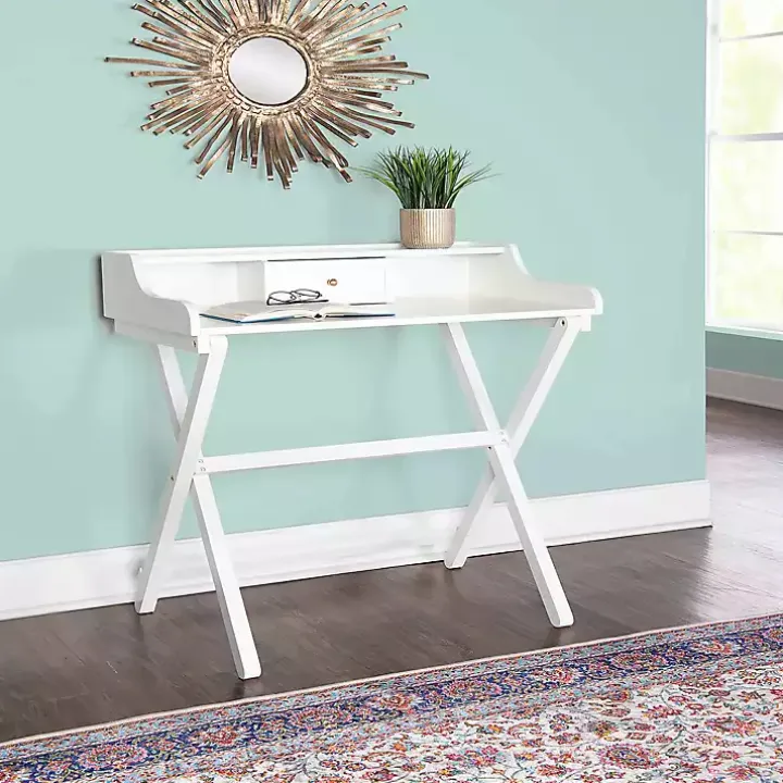White Folding Caty Desk