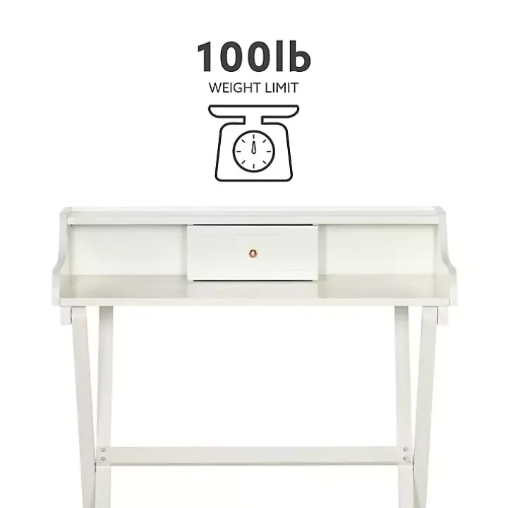 White Folding Caty Desk