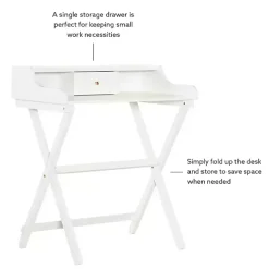 White Folding Caty Desk