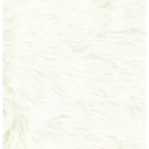 White Fur Storage Bench
