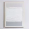 White Gray Abstract Framed Wall Art