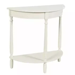 White Half Moon Tinslee Console Table