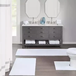 White High Pile Marshmallow Bath Mat, 40 in.