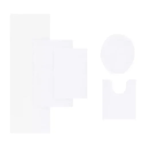 White High Pile Marshmallow Bath Mat, 40 in.