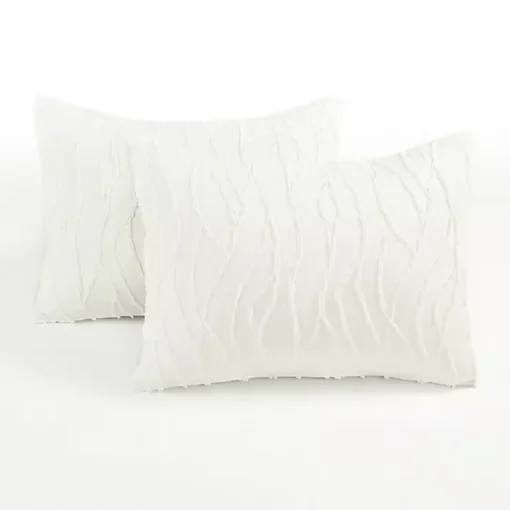 White Jacquard Wave 3-pc. King Comforter Set