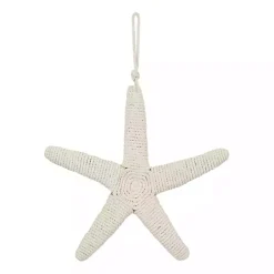 White Jute Starfish Wall Plaque