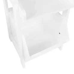 White Ladder Shelf with Cubby, 13 in.