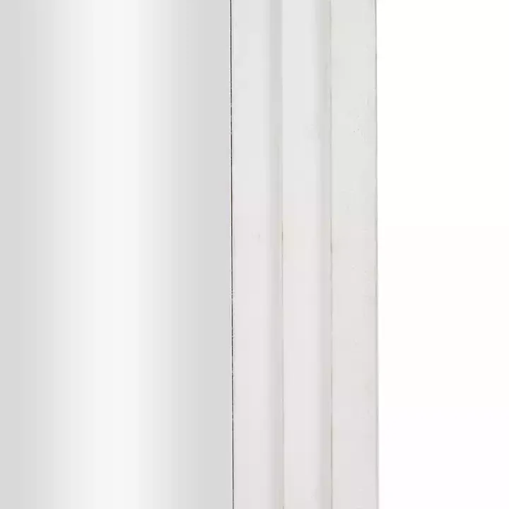 White Layered Frame Oblong Wall Mirror