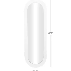 White Layered Frame Oblong Wall Mirror