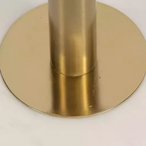 White Marble & Gold Metal Round Cocktail Table