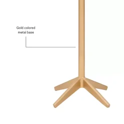 White Marble and Gold Base Cocktail Table