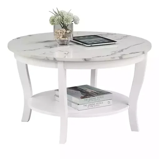 White Marble Round Coffee Table