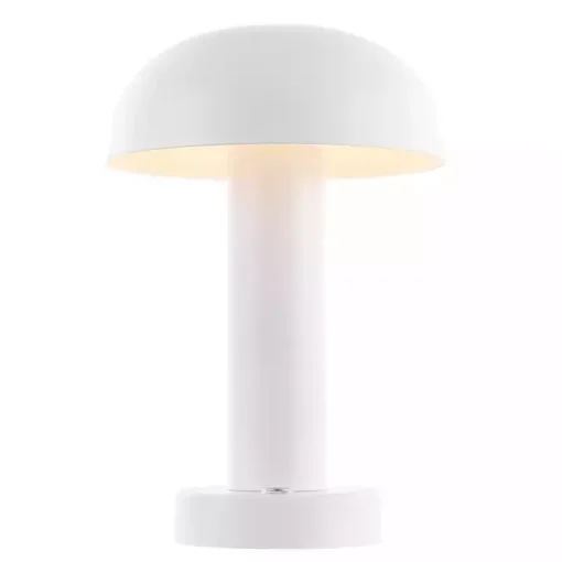 White Metal LED Cordless Touch Lamp, 10 in.