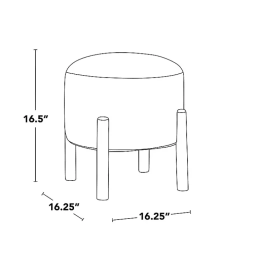 White Michelle Ottoman