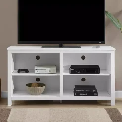 White Montana 4-Shelf Media Cabinet