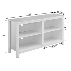 White Montana 4-Shelf Media Cabinet
