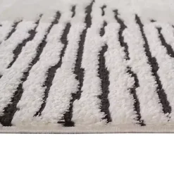 White Moroccan Accent Rug, 2x3