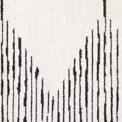 White Moroccan Accent Rug, 2x3