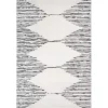 White Moroccan Area Rug, 5x7