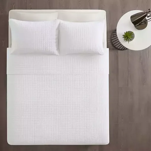 White Nash 3-pc. Reversible King Coverlet Set