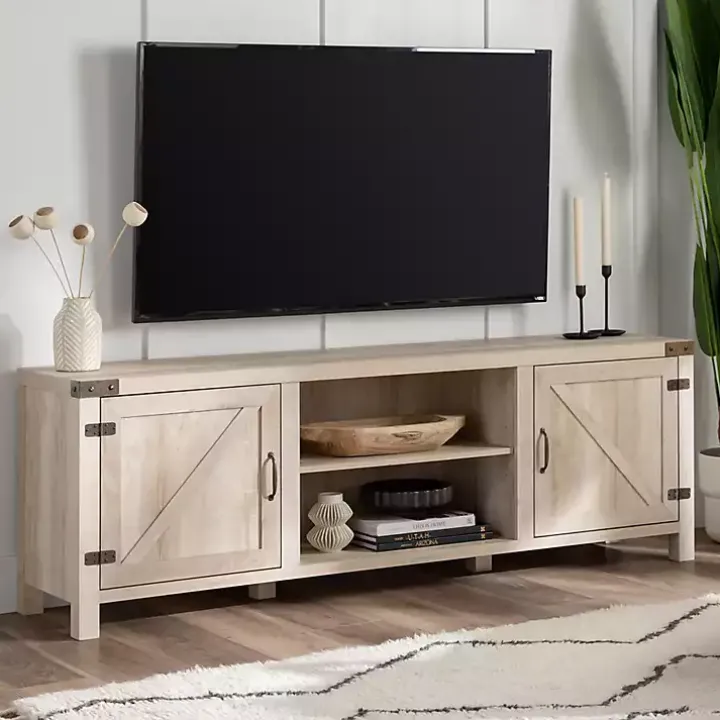 White Oak Barn Door TV Stand